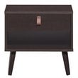 Costway Contemporary Chipboards and MDF Multifunctional Nightstand in Espresso