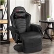 Costway PU Leather and Iron Swivel Massage Gaming Chair in Black