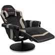 Costway PU Leather and Iron Swivel Massage Gaming Chair in Gray