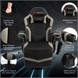 Costway PU Leather and Iron Swivel Massage Gaming Chair in Gray