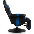 Costway PU Leather and Iron Swivel Massage Gaming Chair in Blue