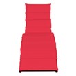 Costway Rattan Cushioned Portable Folding Patio Lounge Chair in Red