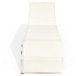 Costway Rattan Adjustable Cushioned Back Patio Lounge Chair in White