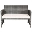 Costway 4-piece Rattan Patio Furniture Set with Padded Cushions in Mix Gray