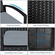Costway 3-piece Rattan Patio Furniture Set with Seat Cushions in Gray/Black