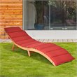 Costway Eucalyptus Wood and Sponge Folding Patio Lounge Chair in White