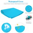 Costway Rattan 2-Person Patio Lounge Chair with Adjustable Backrest in Turquoise
