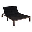 Costway Rattan 2-Person Patio Lounge Chair with Adjustable Backrest in Turquoise