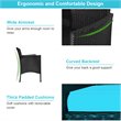 Costway Rattan and Metal Cushioned Seat Patio Conversation Set in Turquoise
