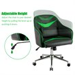 Costway PVC & PU Office Chair with Massage Lumbar Support in Green/Black