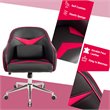 Costway Contemporary PVC & PU Office Chair with Massage Lumbar Support in Red