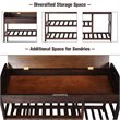Costway 3-tier Contemporary Premium Bamboo Shoe Rack in Brown