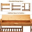 Costway 3-tier Contemporary Premium Bamboo Shoe Rack in Natural