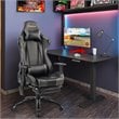 Costway PU and Iron Adjustable Massage Gaming Chair with Headrest in Gray