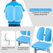 Costway MDF and Steel Adjustable Height Children's Desk Chair Set in Blue