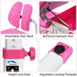 Costway MDF and Steel Adjustable Height Children's Desk Chair Set in Pink