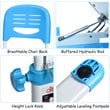 Costway MDF and Steel Adjustable Height Children's Desk Chair Set in Blue Finish