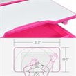 Costway MDF and Steel Adjustable Height Children's Desk Chair Set in Pink Finish