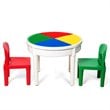 Costway PP Plastic Kids Activity Table Set with 2 Chairs in Multi-Color