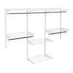 Costway Contemporary Steel Wall Mounted Adjustable Closet in White