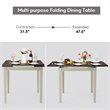 Costway 5-piece Rubber Wood Dining Table Set with 4 Chairs in Walnut/Milky White