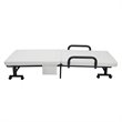 Costway Sponge Adjustable Folding Guest Bed with Portable Wheels in White