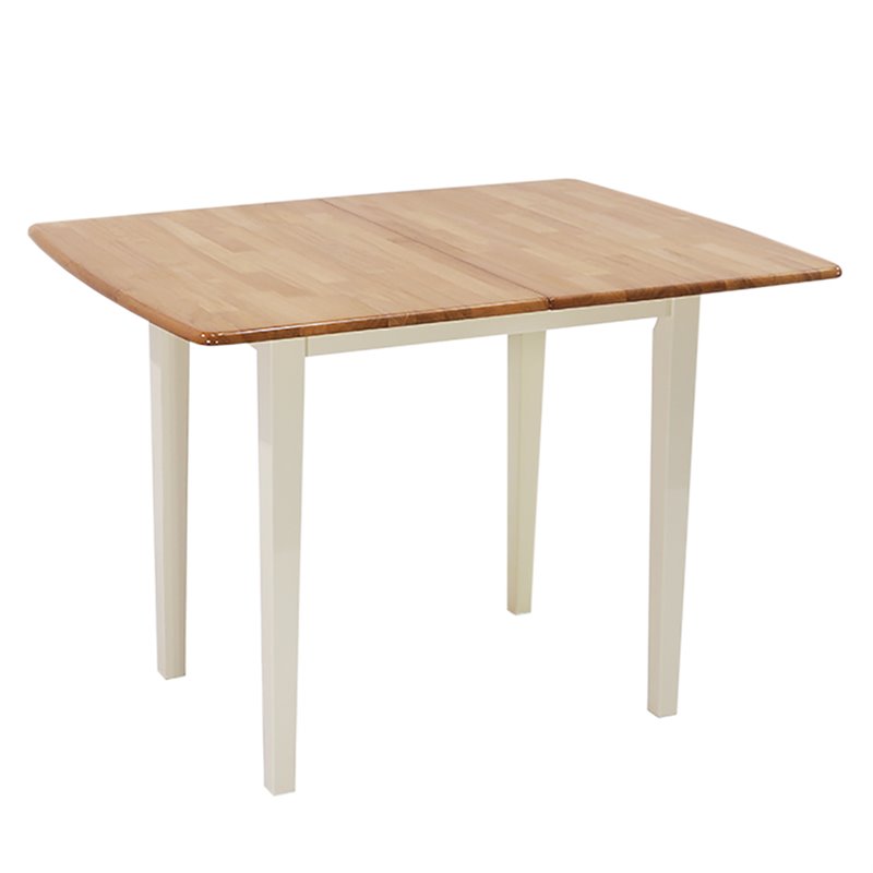 Costway 5-piece Rubber Wood Dining Table Set with 4 Chairs in Natural