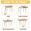 Costway 5-piece Rubber Wood Dining Table Set with 4 Chairs in Natural