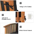 Costway 4-piece Wood & Sponge Patio Furniture Set with Coffee Table in Black
