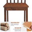 Costway 3-piece Rubber Wood Dining Table Set with 2 Slat Back Chairs in Walnut