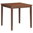 Costway 3-piece Rubber Wood Dining Table Set with 2 Slat Back Chairs in Walnut