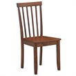 Costway 3-piece Rubber Wood Dining Table Set with 2 Slat Back Chairs in Walnut