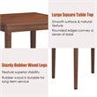 Costway 3-piece Rubber Wood Dining Table Set with 2 Slat Back Chairs in Walnut