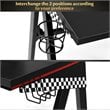 Costway MDF and Metal Computer Desk with Cup Holder & Headphone Hook in Black