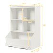 Costway 3-Tier MDF Board Multi-Functional Bookcase in White