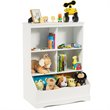 Costway 3-Tier MDF Board Multi-Functional Bookcase in White