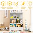 Costway 3-Tier MDF Board Multi-Functional Bookcase in White