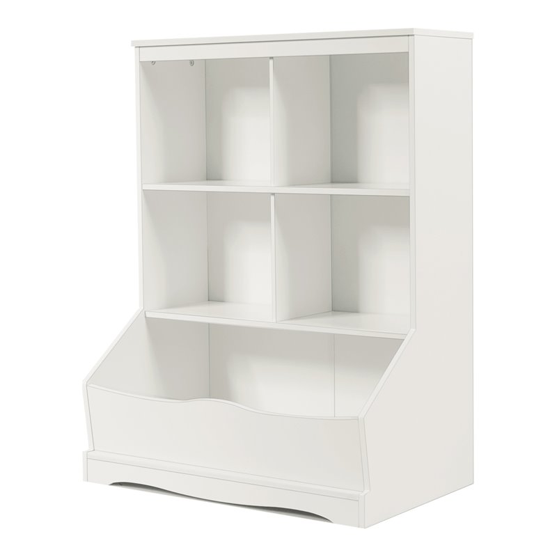 Costway 3-Tier MDF Board Multi-Functional Bookcase in White