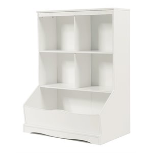 Costway 3-Tier MDF Board Children's Multi-Functional Bookcase in White