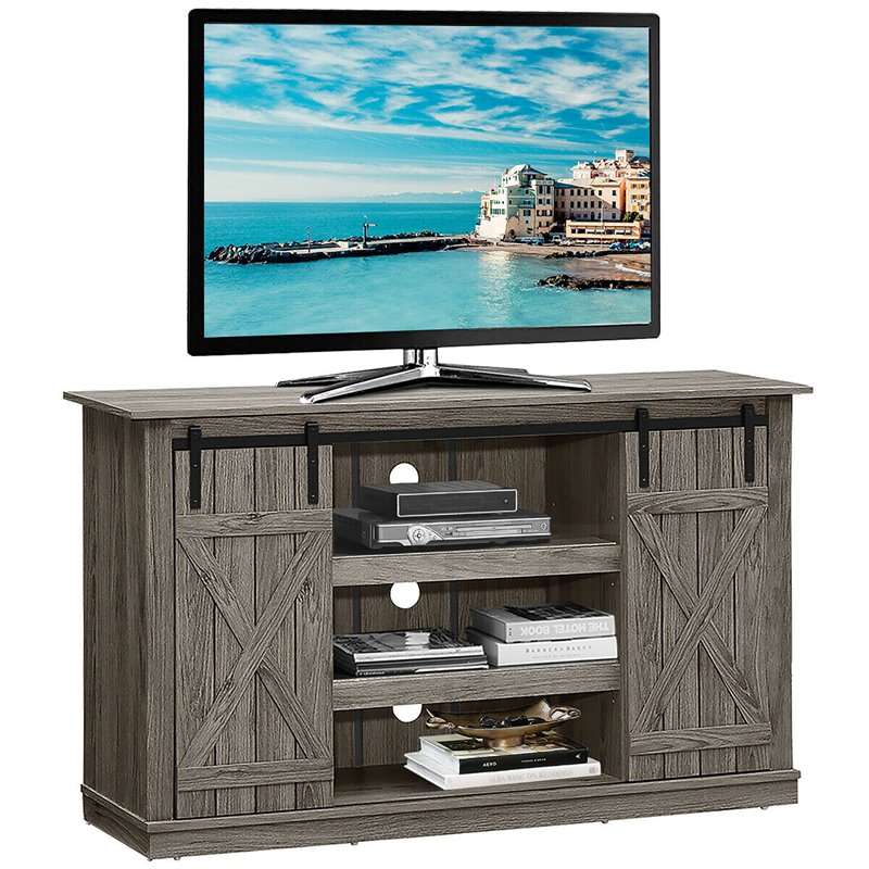 Costway Sliding Barn TV Stand/Entertainment Center for TV's up to 60