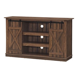 Costway Sliding Barn TV Stand/Entertainment Center for TV's up to 60&quot in Brown