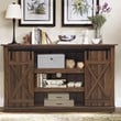 Costway Sliding Barn TV Stand/Entertainment Center for TV's up to 60