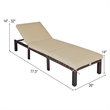Costway Contemporary Rattan Patio Lounge Chair with Adjustable Backrest in Brown