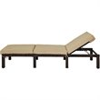 Costway Contemporary Rattan Patio Lounge Chair with Adjustable Backrest in Brown