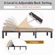 Costway Contemporary Rattan Patio Lounge Chair with Adjustable Backrest in Brown
