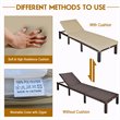 Costway Contemporary Rattan Patio Lounge Chair with Adjustable Backrest in Brown