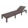 Costway Contemporary Rattan Patio Lounge Chair with Adjustable Backrest in Brown