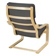 Costway Sponge Relax Lounge Chair & Padded Ottoman Set w/ Magazine Rack in Gray