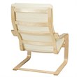 Costway Sponge Relax Lounge Chair & Padded Ottoman Set w/ Magazine Rack in Beige