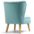 Costway Contemporary Rubber Wood & Velvet Armless Leisure Chair in Green